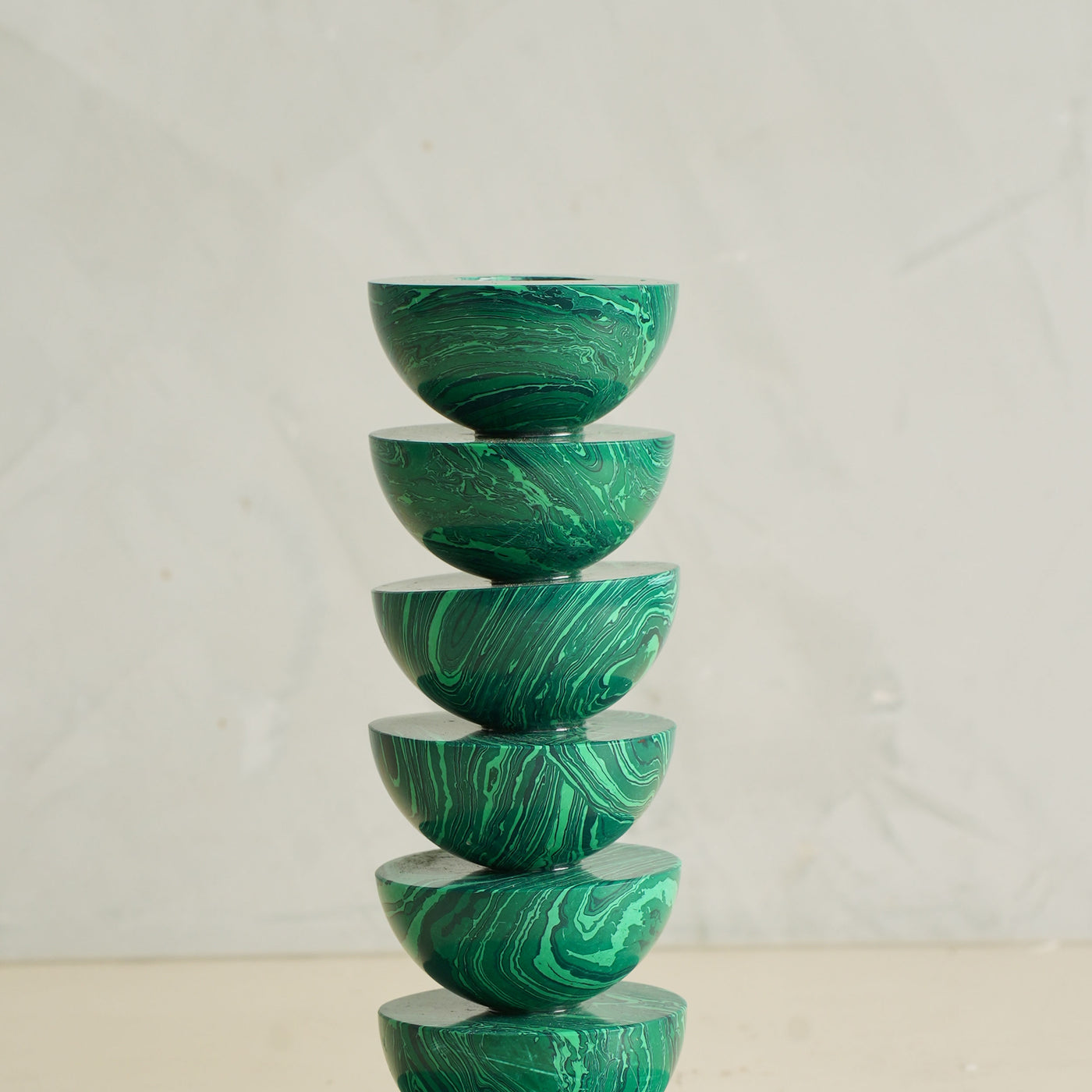 Half Ball Green Candle Stand