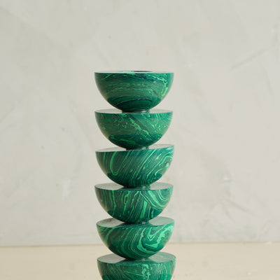 Half Ball Green Candle Stand