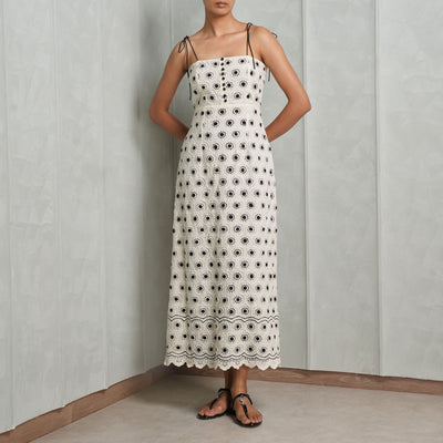 HESS Off white almas midi dress