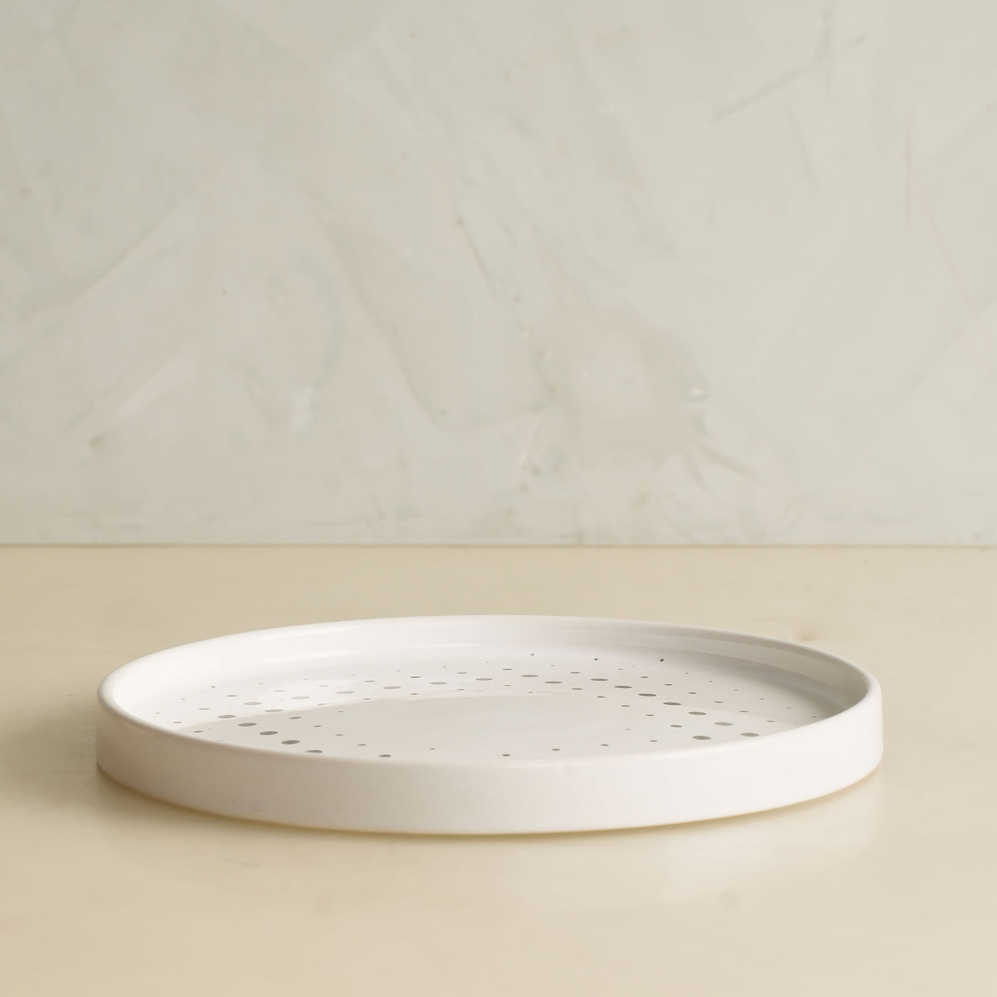 Black Pixel Dot Holiday Plate