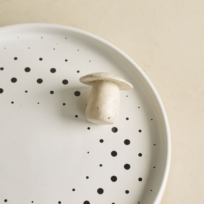 Black Pixel Dot Holiday Plate