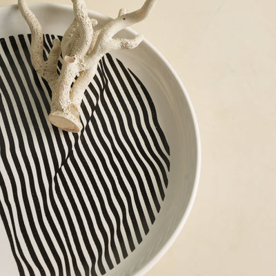 Black Waves Holiday Side Plate