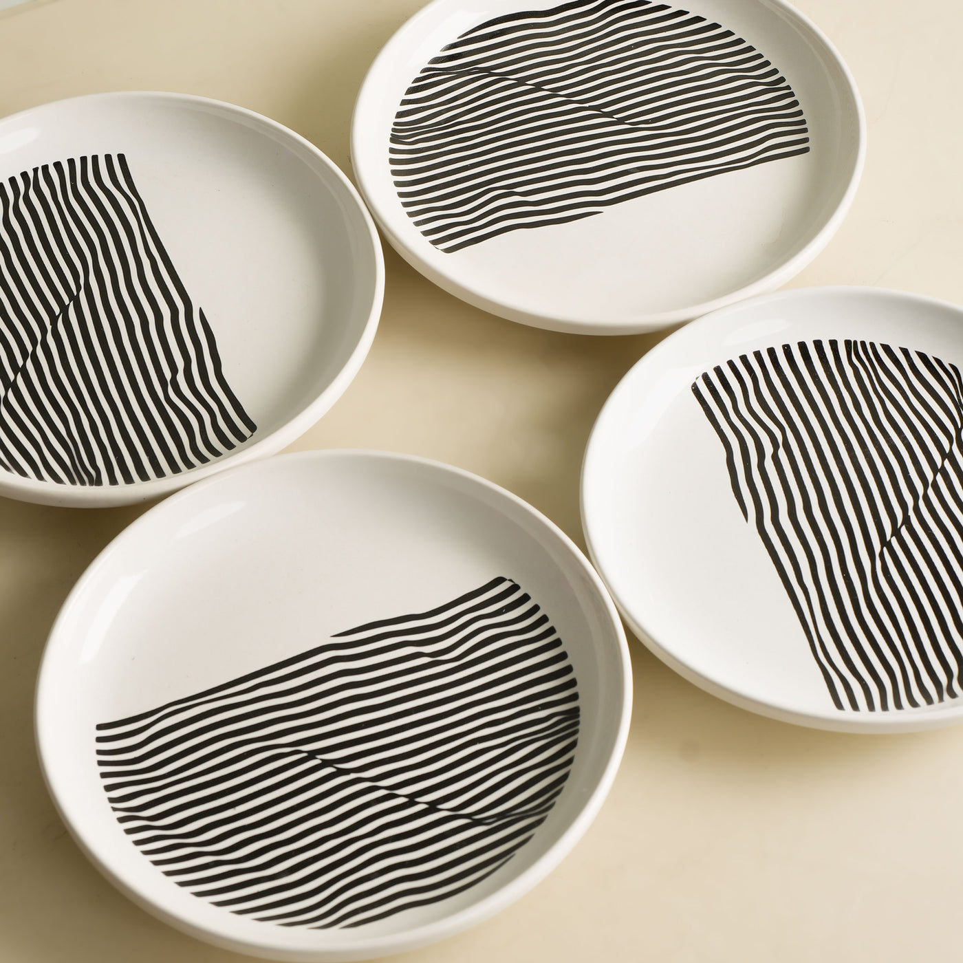 Black Waves Holiday Side Plate