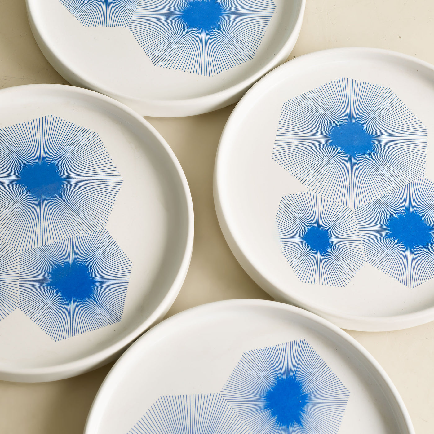 Blue Crystal Line Holiday Plate