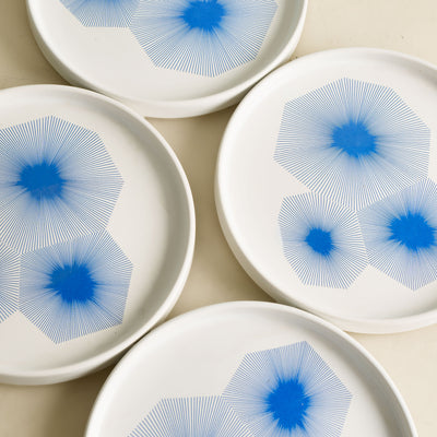 Blue Crystal Line Holiday Plate