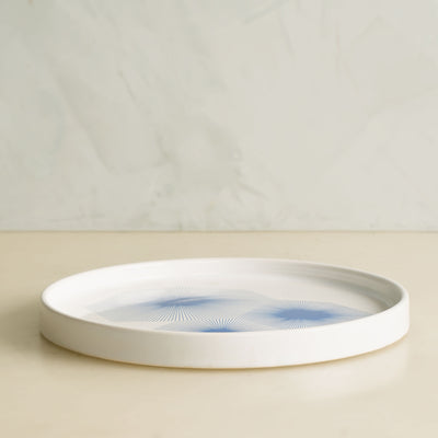 Blue Crystal Line Holiday Plate