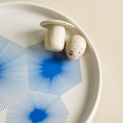 Blue Crystal Line Holiday Plate