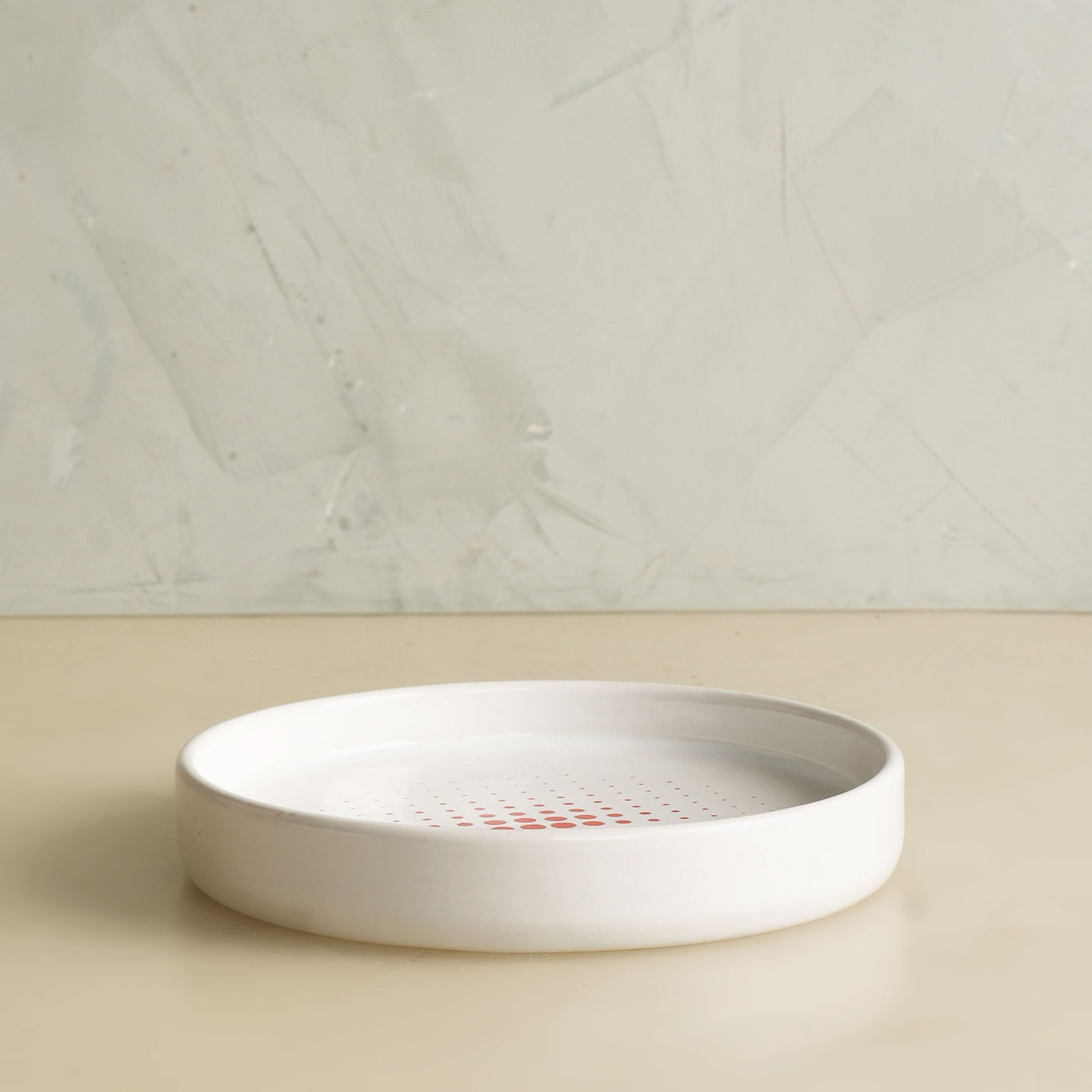 Red Pixel Dot Holiday Plate