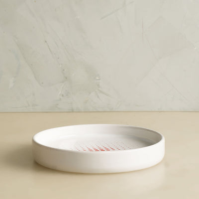 Red Pixel Dot Holiday Plate