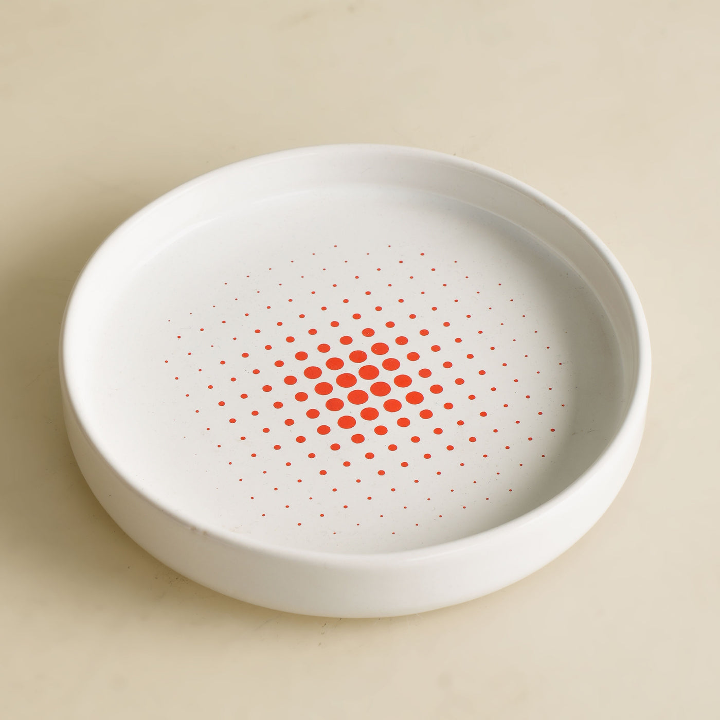 Red Pixel Dot Holiday Plate