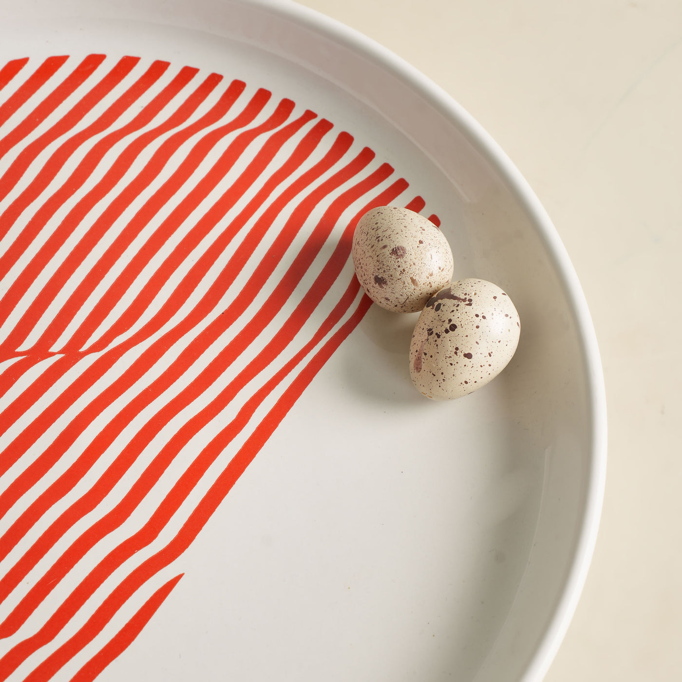 Red Waves Holiday Side Plate