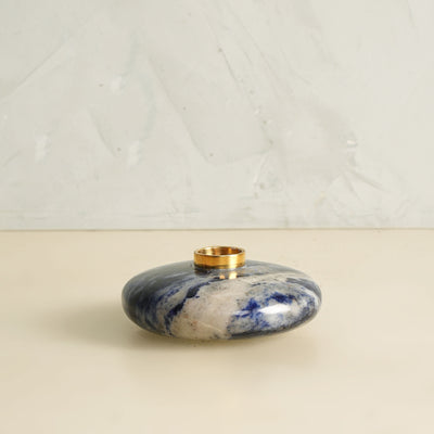 Idli Lapis Blue Candle Holder