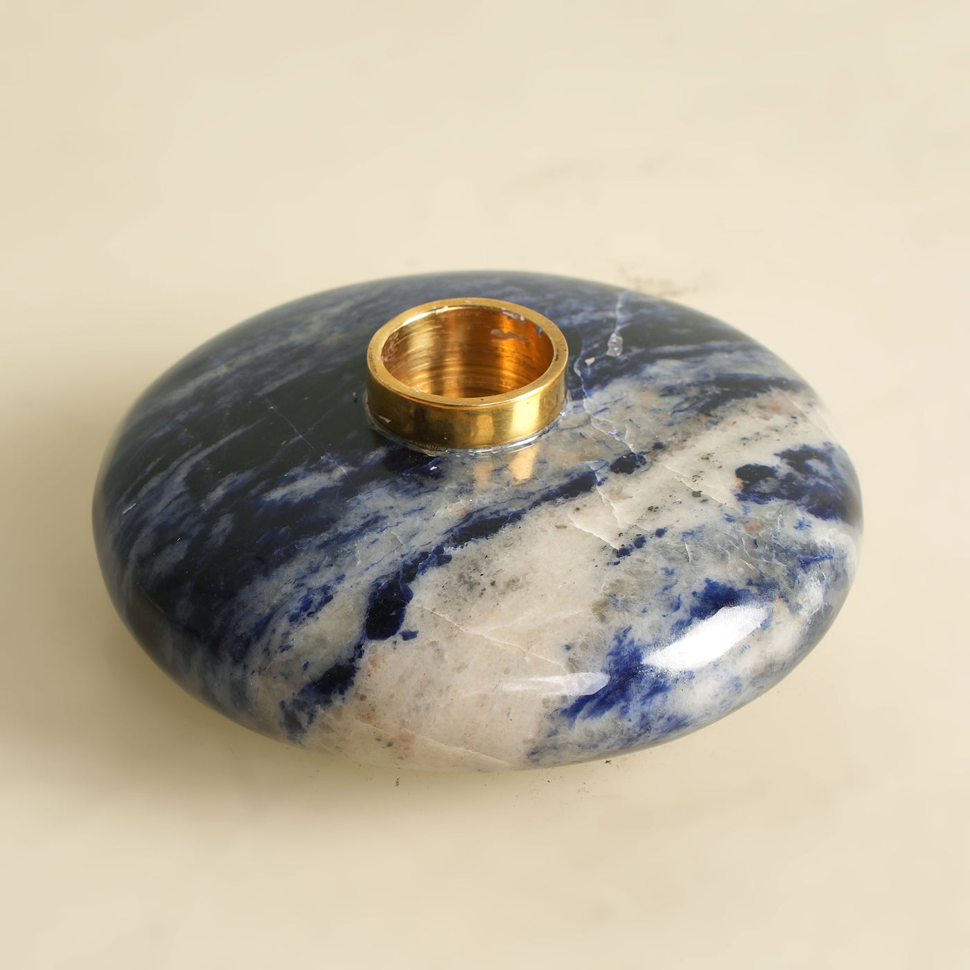Idli Lapis Blue Candle Holder