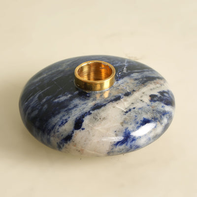 Idli Lapis Blue Candle Holder
