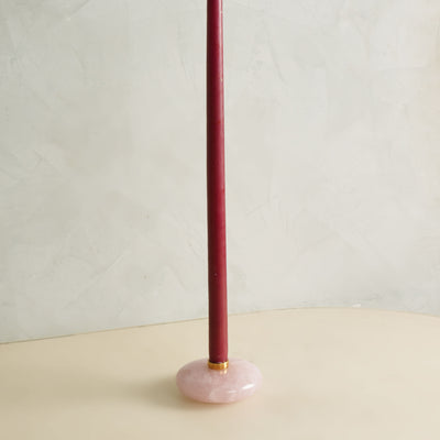 Idli Pink Quartz Candle Holder