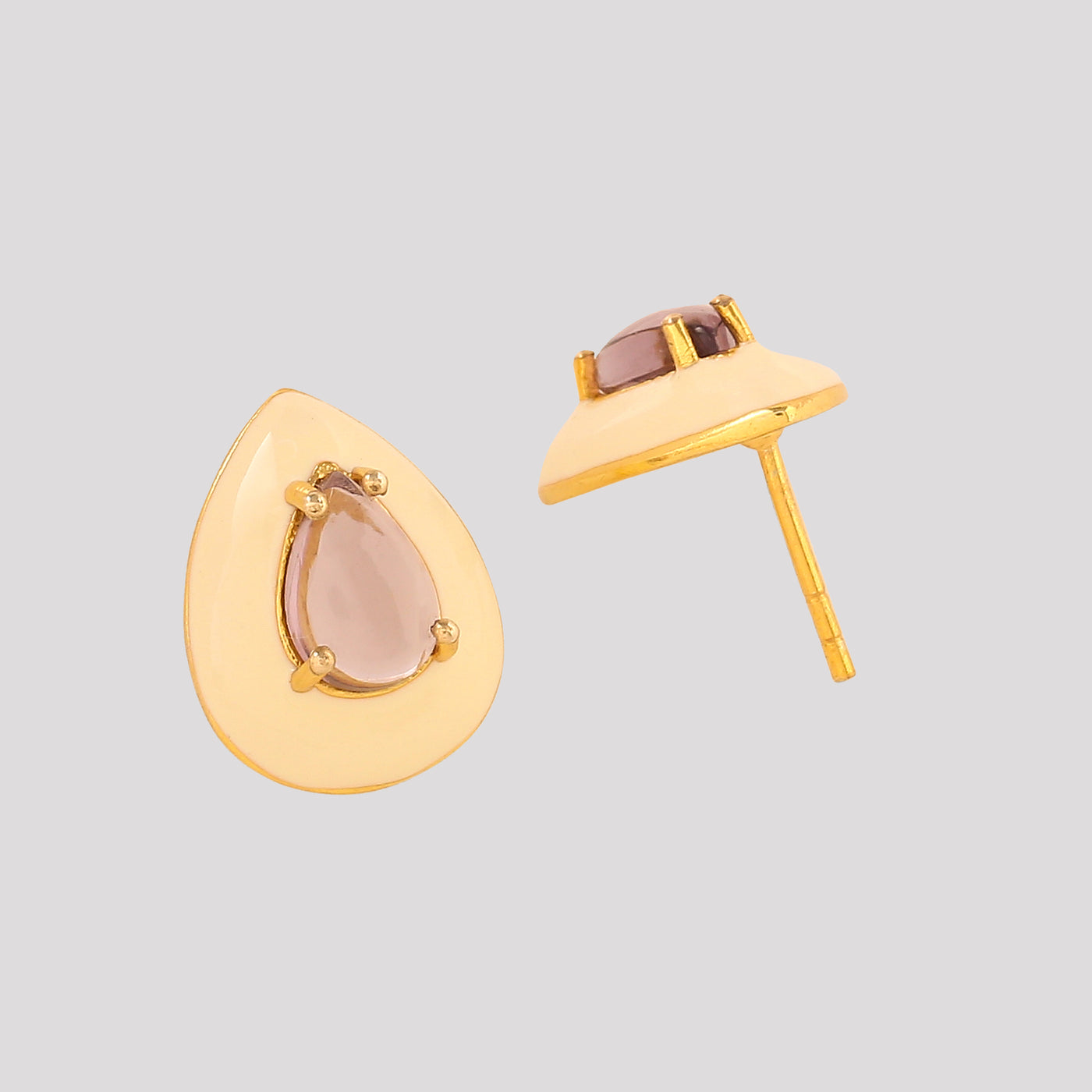 AZGA 22kt gold plated Brass Drop Earrings