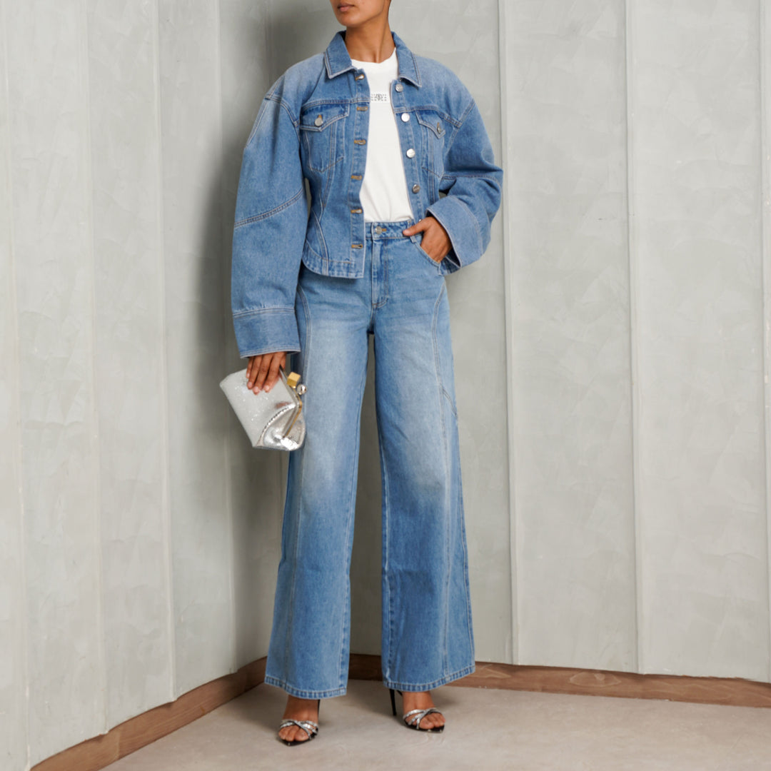 Darmeet Fitted Denim Jacket | Acler | Le Mill