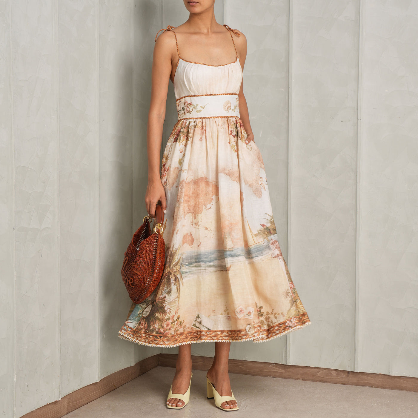 picnic dress Mahon | Zimmermann Deluxe Women Princess Belle inner sample Atria Signature Colors:Chocolate
