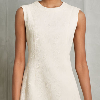 ALEXIS  sleeveless fitted white dress