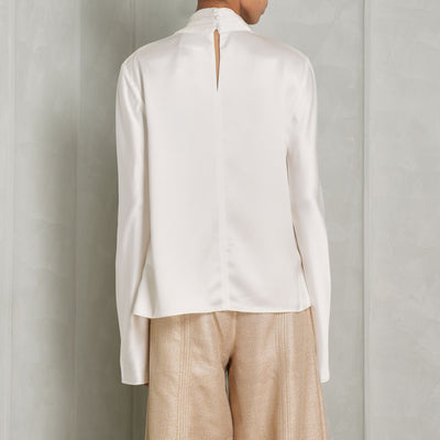 ACLER white satin clayton blouse