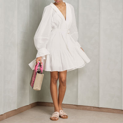 ACLER Greenwell white cotton Mini dress