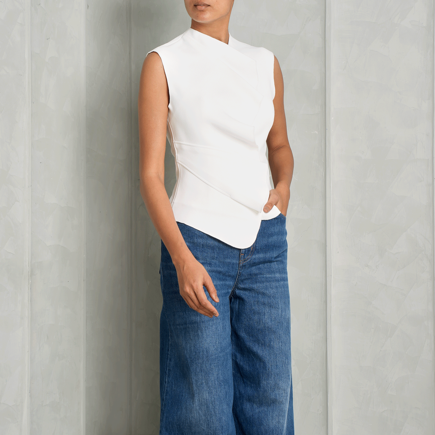 White Acler top at Le Mill