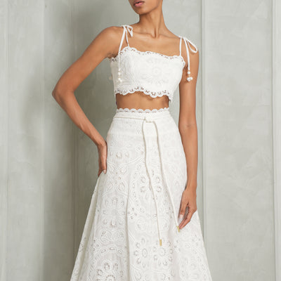 ZIMMERMANN Tie-Up Ottie Embroidered Bodice