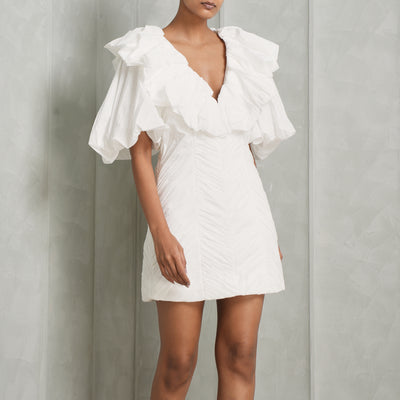 ACLER white argentina mini dress