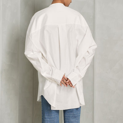ACLER white cotton colebrook shirt