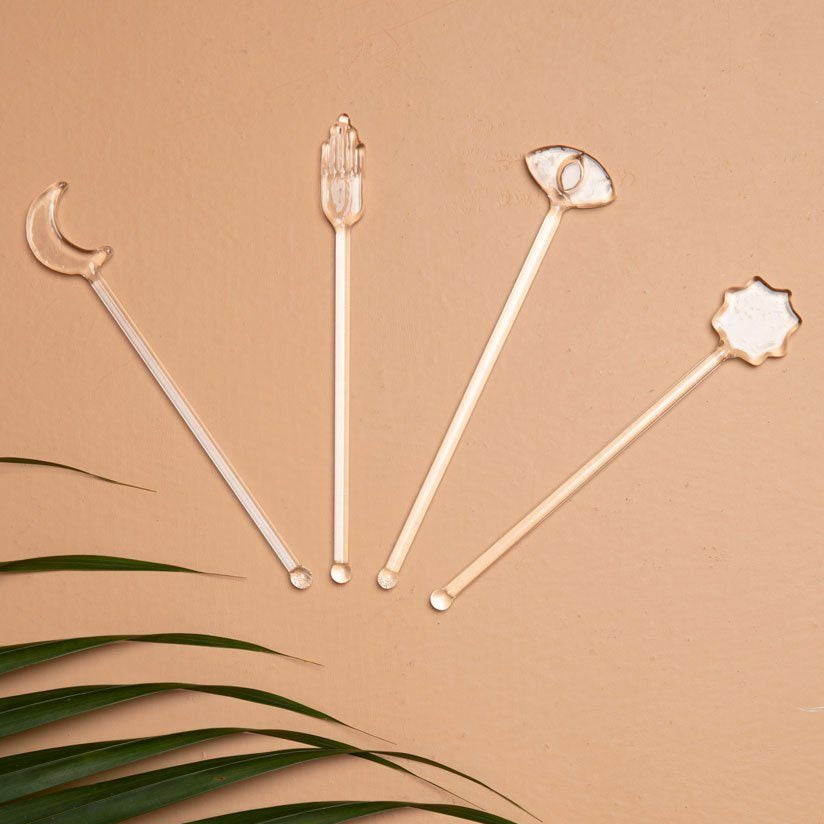 decorative glass stirrers