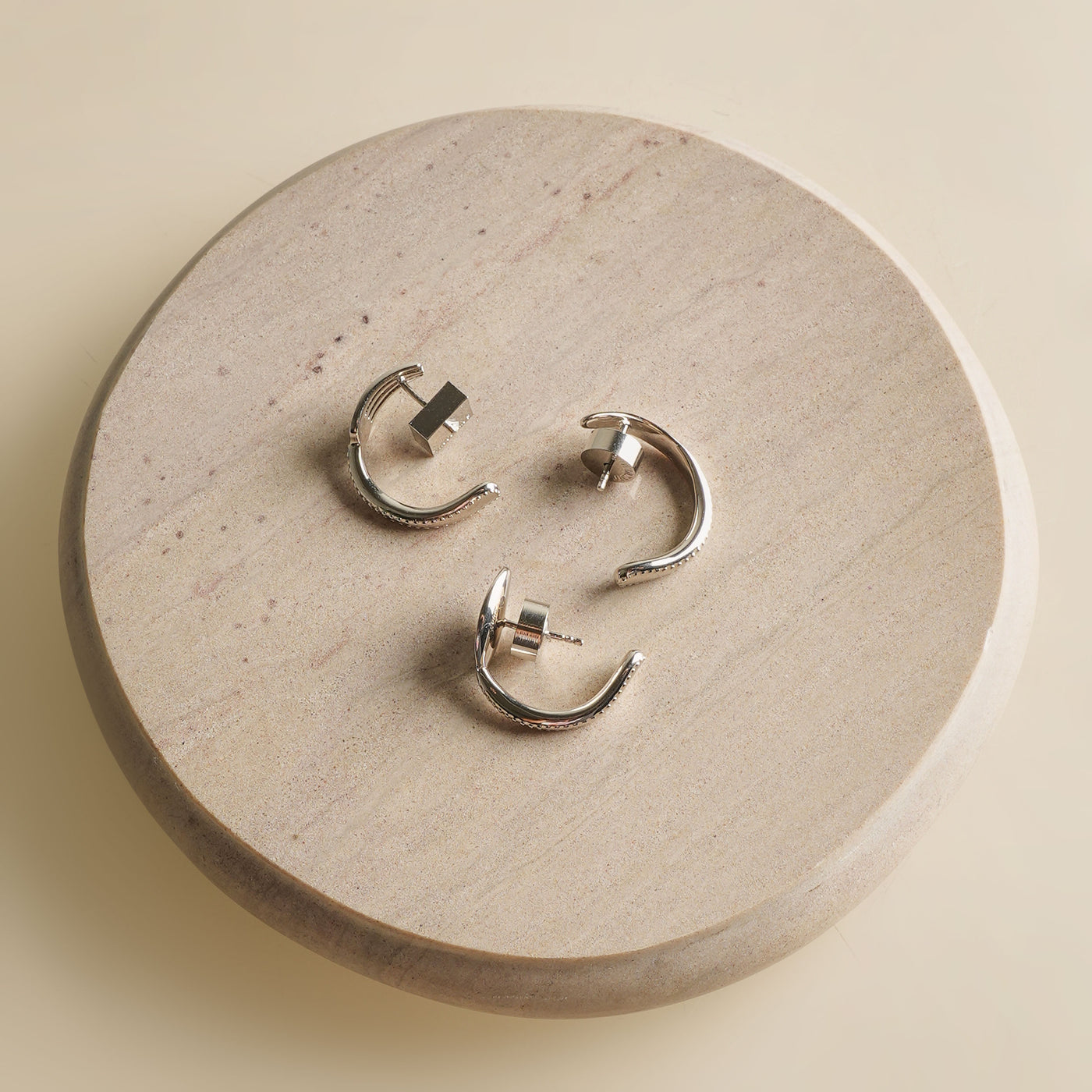 JACQUEMUS silver tableware earrings