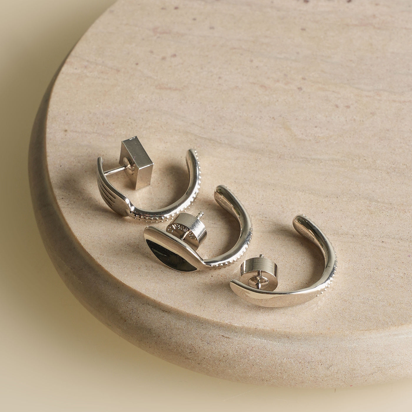 JACQUEMUS silver tableware earrings