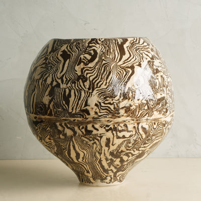 Large V shape moon jar