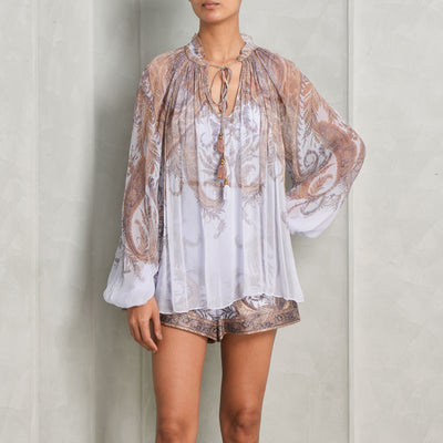 floral purple blouse zimmermann le mill