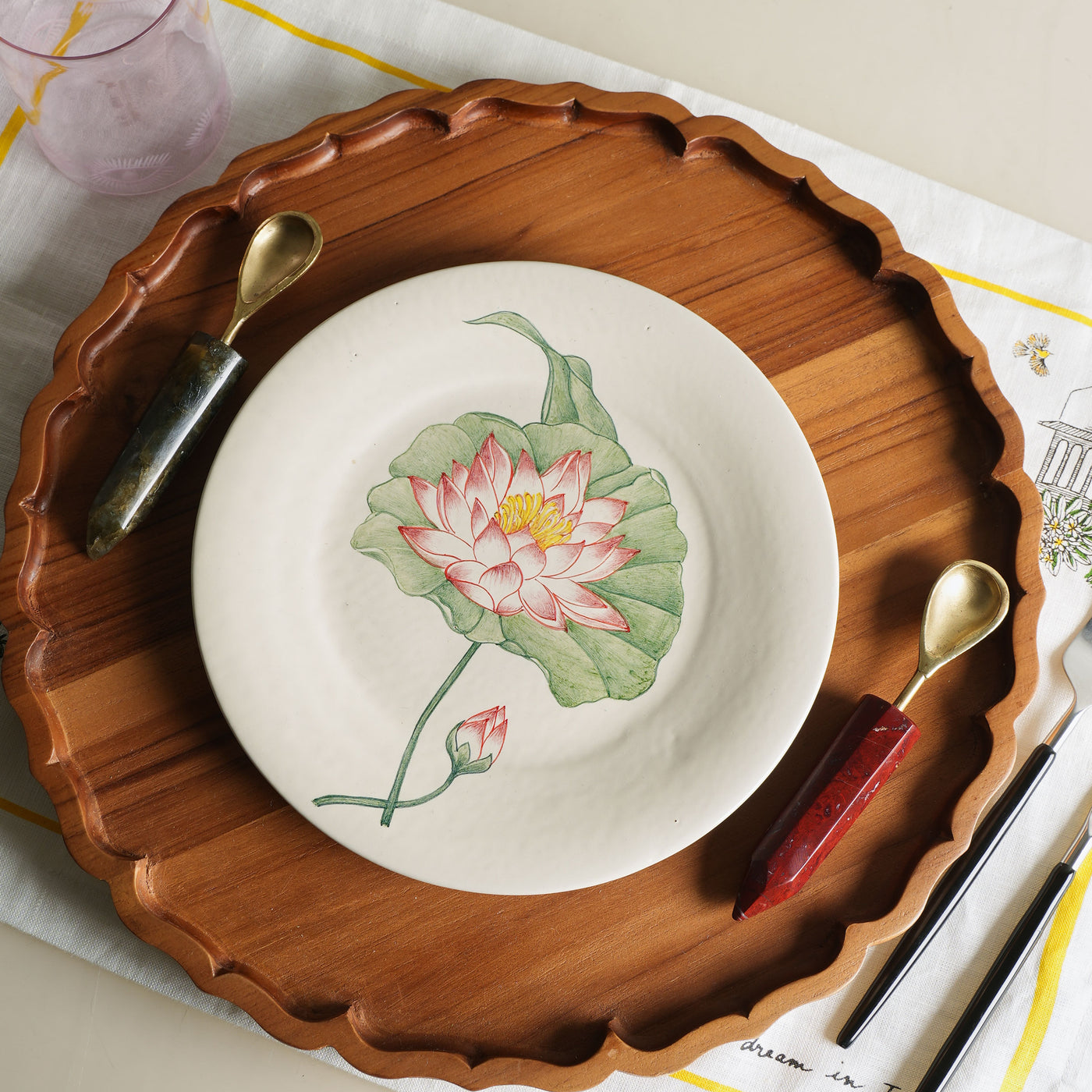 Lotus Flower Quarter Plate