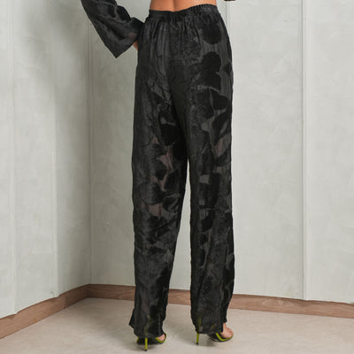 LouLou Black Velvet Pants for Women