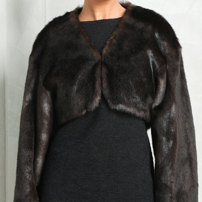 LouLou Badri Faux Fur Short Jacket for Women