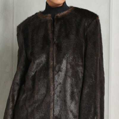 LouLou Brown Faux Fur Jacket for Women