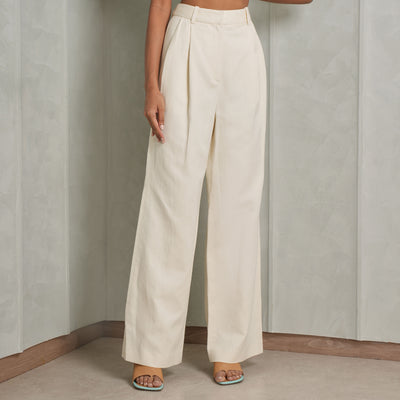 LOULOU STUDIO White Linen pants 