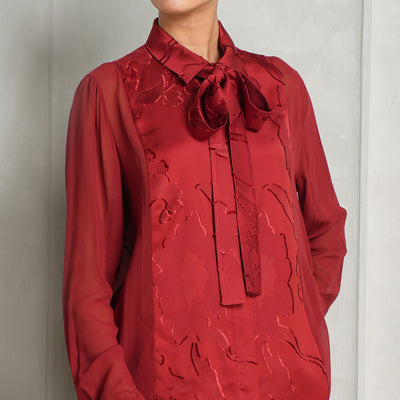 Jacquard & Silk Shirt