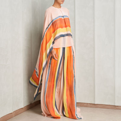 colorful stripped printed top