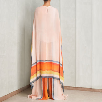 long multicolor chiffon top