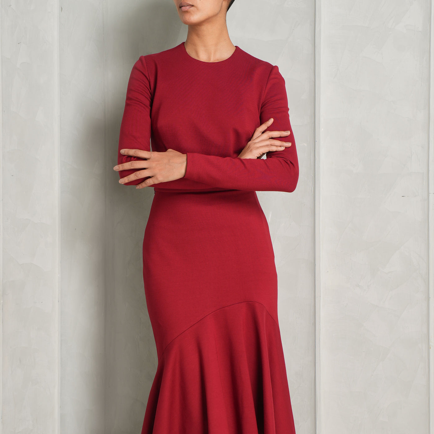 red dress jersey midi dress elie saab 