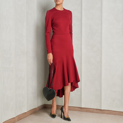 Luscious red jersey dress