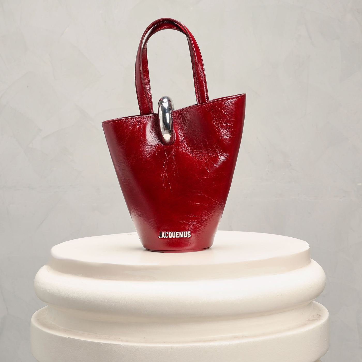 red bambola bag from jacquemus at le mill