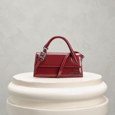 red leather bag from jacquemus at le mill