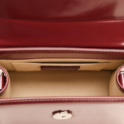 burgandy red crossbody bag from jacquemus