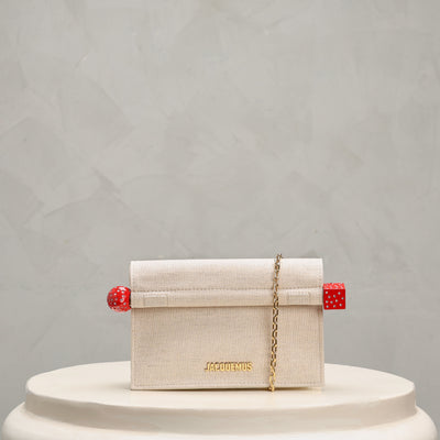 beige crossbody bag jacquemus le mill