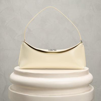 yellow ovalo clutch shoulder bag
