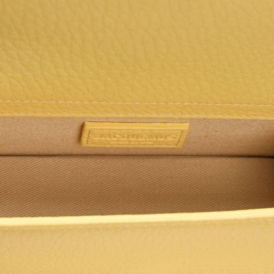 textured yellow color bambino bag jacquemus le mill